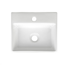 Cuba para Banheiro De Sobrepor e Embutir Cerâmica Quadrada Branca 11x33x29cm Alba Luvia