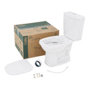 Kit Vaso Sanitário com Caixa Acoplada e Assento Branco Duplo Acionamento 3/6L Saída Vertical Like Celite